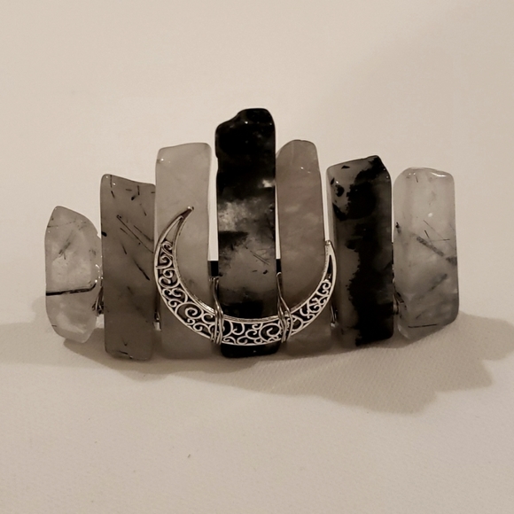 𝅺black Hair Crystal Hair Clip - Picture 2 of 4